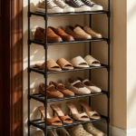 5-Tier Steel Frame Shoe Rack (Tool-Free Assembly)