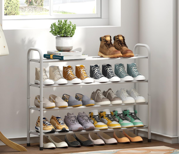4-Tier Expandable Metal Shoe Rack
