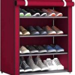 Multi-Tier Easy-to-Assemble Floor-Standing Shoe Rack with Dust-Proof Non-Woven Cover – Entryway/Foyer Storage