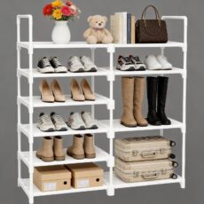 6-Tier High-Capacity Floor-Standing Shoe Rack – Suitable for Closets, Entryways, and Garages